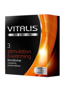 Презервативы VITALIS PREMIUM stimulation   warming с согревающим эффектом - 3 шт.