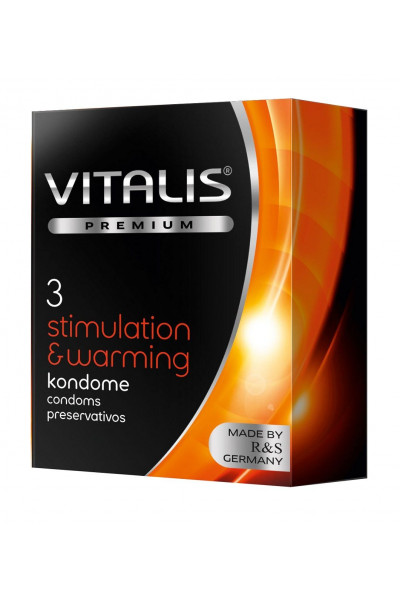 Презервативы VITALIS PREMIUM stimulation   warming с согревающим эффектом - 3 шт.