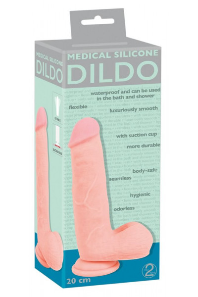 Фаллоимитатор Medical Silicone Dildo - 20 см.