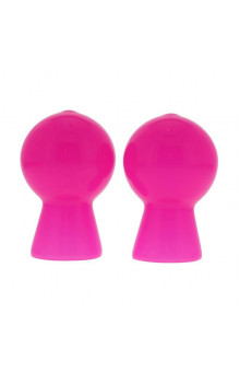 Розовые вакуумные помпы для сосков NIPPLE SUCKER PAIR IN SHINY PINK