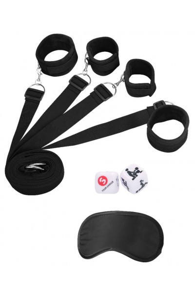 Черный игровой набор БДСМ Under The bed Binding Restraint Kit