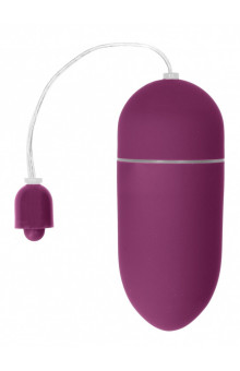 Фиолетовое гладкое виброяйцо Vibrating Egg - 8 см.