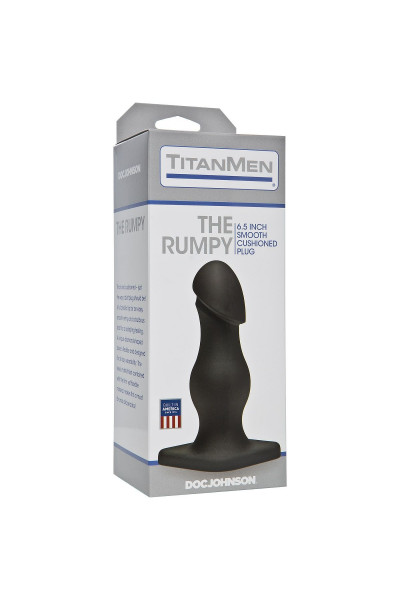 Чёрная анальная пробка TitanMen The Rumpy - 16,5 см.