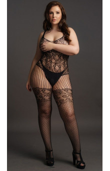 Ажурный кэтсьюит Lace and Fishnet Bodystocking