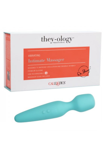 Голубой wand-вибромассажер They-ology Vibrating Intimate Massager