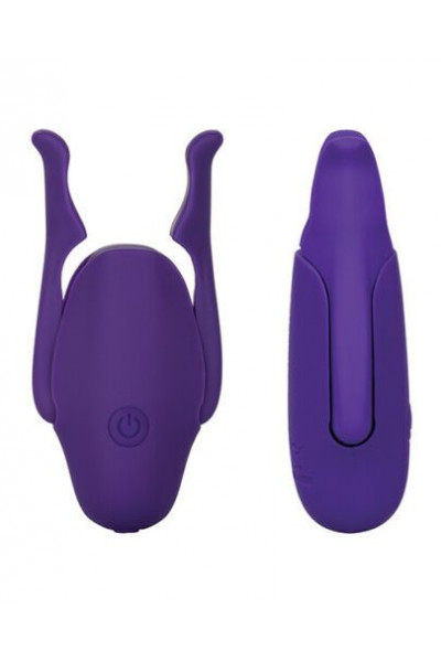 Фиолетовые виброзажимы для сосков Nipple Play Rechargeable Nipplettes