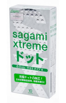 Презервативы Sagami Xtreme Type-E с точками - 10 шт.