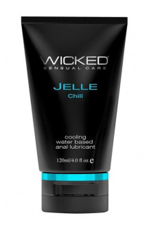 Анальный охлаждающий лубрикант WICKED JELLE CHILL на водной основе - 120 мл.