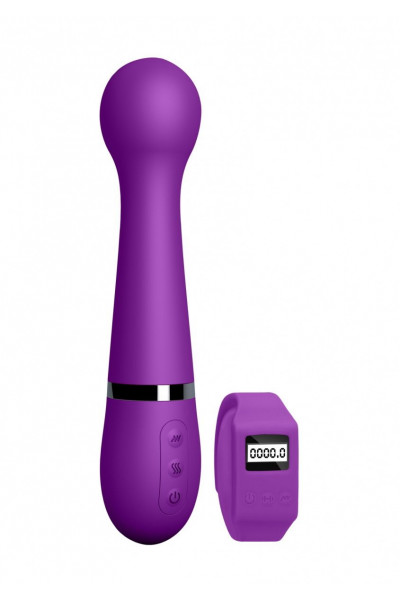 Фиолетовый вибромассажер Kegel Wand - 18,5 см.