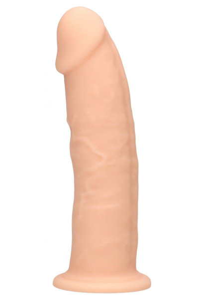 Телесный фаллоимитатор без мошонки Silicone Dildo Without Balls - 15,3 см.