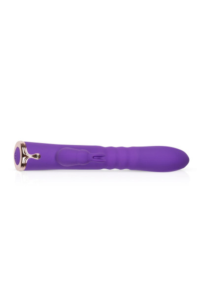 Фиолетовый вибратор-кролик The Queen Thrusting Vibrator - 29 см.