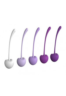 Набор из 5 фиолетово-белых шариков CHERRY KEGEL EXERCISERS