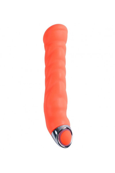 Оранжевый силиконовый G-вибратор PURRFECT SILICONE G-SPOT VIBRATOR - 17,7 см.