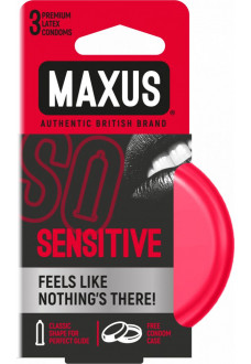 Ультратонкие презервативы в железном кейсе MAXUS Sensitive - 3 шт.