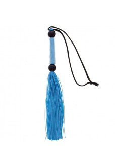 Голубая мини-плеть из силикона и акрила SILICONE FLOGGER WHIP - 25,6 см.