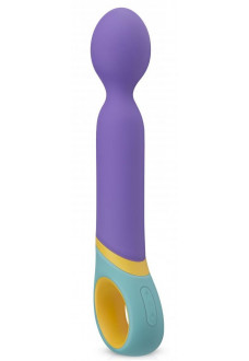 Фиолетовый вибромассажер Base Wand Vibrator - 24 см.