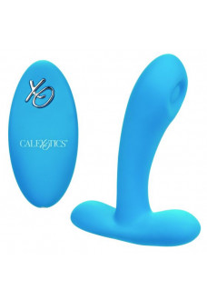 Голубой массажер простаты Silicone Remote Pulsing Pleaser - 11,5 см.