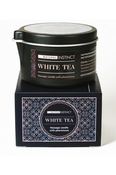 Массажная свеча с феромонами Natural Instinct WHITE TEA - 70 мл.