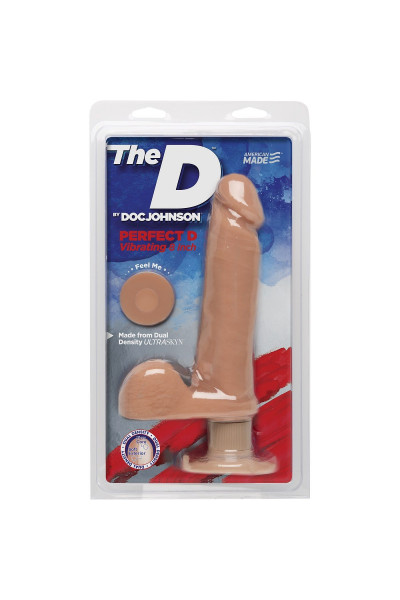 Телесный вибратор-реалистик The D Perfect D Vibrating 8  - 23 см.