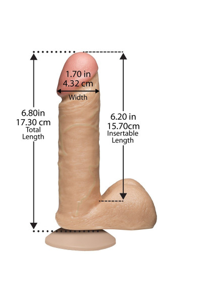 Фаллоимитатор на присоске The Realistic Cock 6” with Removable Vac-U-Lock Suction Cup - 17,3 см.