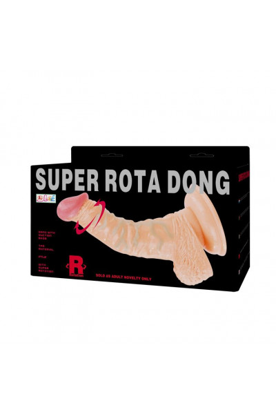 Реалистичный ротатор на присоске Super Rota Dong - 21 см.