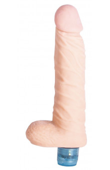 Телесный вибромассажёр Vibro Realistic Cock Dildo - 18 см.