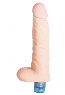 Телесный вибромассажёр Vibro Realistic Cock Dildo - 18 см.