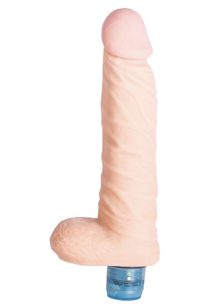 Телесный вибромассажёр Vibro Realistic Cock Dildo - 18 см.