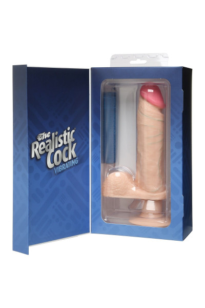 Вибромассажер реалистичной формы The Realistic Cock Vibrating 8” - 23,6 см.