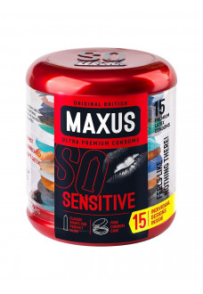 Ультратонкие презервативы MAXUS Sensitive - 15 шт.