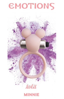 Розовое эрекционное виброколечко Emotions Minnie Light pink