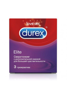 Сверхтонкие презервативы Durex Elite - 3 шт.