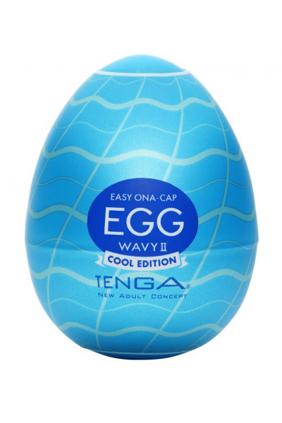 Мастурбатор-яйцо с охлаждающей смазкой EGG Wavy II Cool