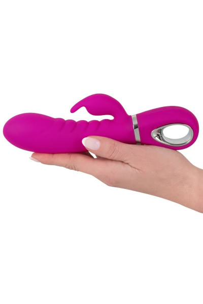 Лиловый вибратор-кролик Super Soft Silicone Rabbit Vibrator - 20,2 см.