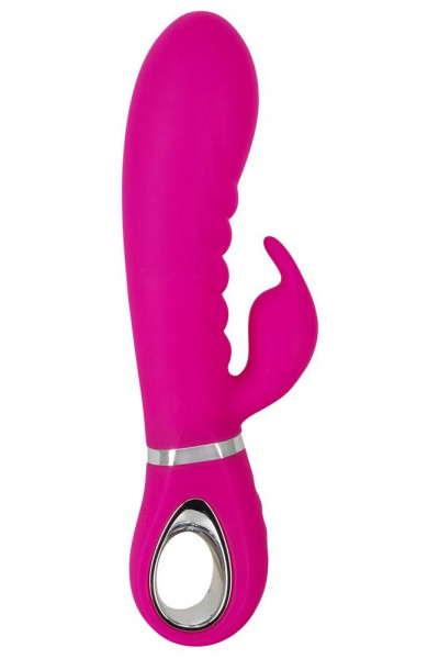 Лиловый вибратор-кролик Super Soft Silicone Rabbit Vibrator - 20,2 см.