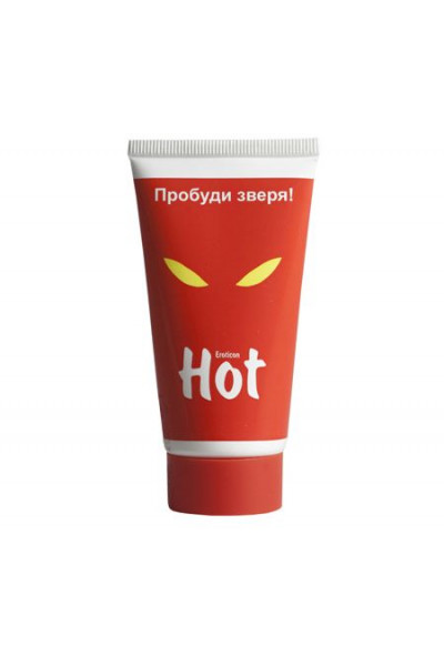 Возбуждающая гель-смазка HOT с женьшенем - 50 мл.