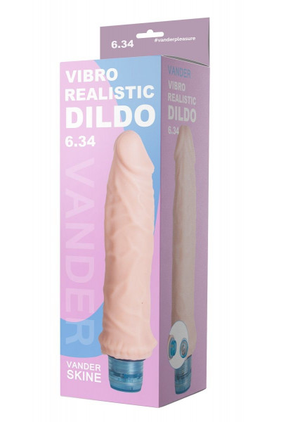 Телесный вибратор Vibro Realistic Cock Dildo - 17,5 см.