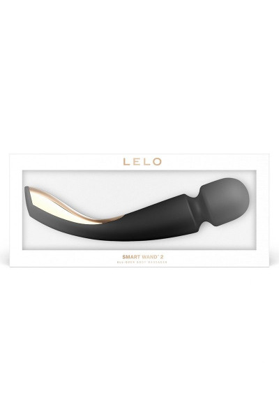 Черный вибромассажёр Lelo Smart Wand 2 Large - 30,4 см.