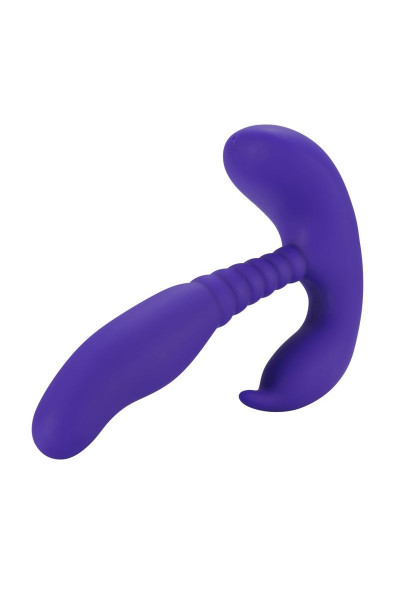 Фиолетовый стимулятор простаты Anal Pleasure Dual Vibrating Prostate Stimulator - 13,5 см.