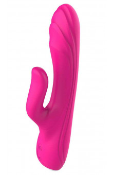 Ярко-розовый вибратор-кролик Flexible G-spot Vibe - 21 см.