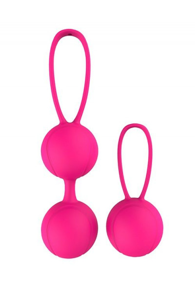 Набор розовых вагинальных шариков PLEASURE BALLS   EGGS DUO BALL SET