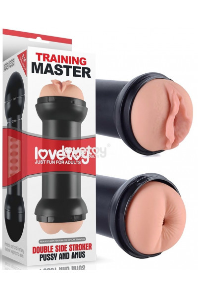 Телесный двусторонний мастурбатор Training Master Double Side Stroker Pussy and Anus