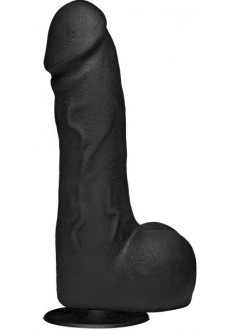 Черный фаллоимитатор The Perfect Cock With Removable Vac-U-Lock Suction Cup - 19 см.