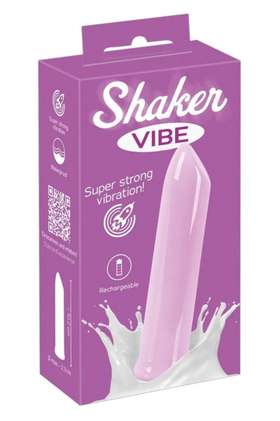 Сиреневая вибропуля Shaker Vibe - 10,2 см.