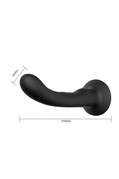 Страпон с изогнутой головкой Ultra Harness Curvy Dildo - 15,8 см.