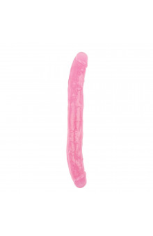 Розовый двусторонний фаллоимитатор 12.8 Inch Dildo - 32,5 см.