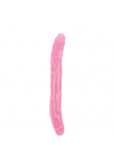 Розовый двусторонний фаллоимитатор 12.8 Inch Dildo - 32,5 см.