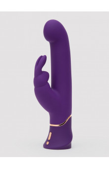 Фиолетовый вибратор Greedy Girl Power Motion Thrusting Rabbit Vibrator - 21,6 см.