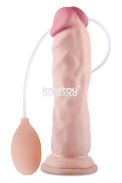 Телесный фаллоимитатор 8.5 Soft Ejaculation Cock - 21,6 см.