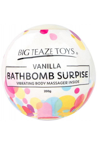 Бомбочка для ванны Bath Bomb Surprise Vanilla + вибропуля